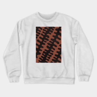 Boho Abstract Organic Wavy Shapes Crewneck Sweatshirt